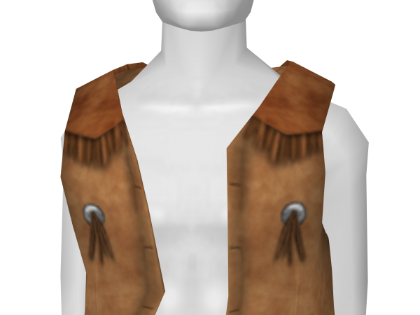 Avatar Tan Cowboy Vest with Fringe