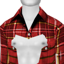 Avatar Red Plaid Two Front Pocket Button-down Shirt