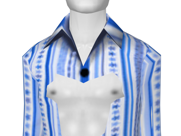 Avatar Blue and White Striped Button-up Shirt