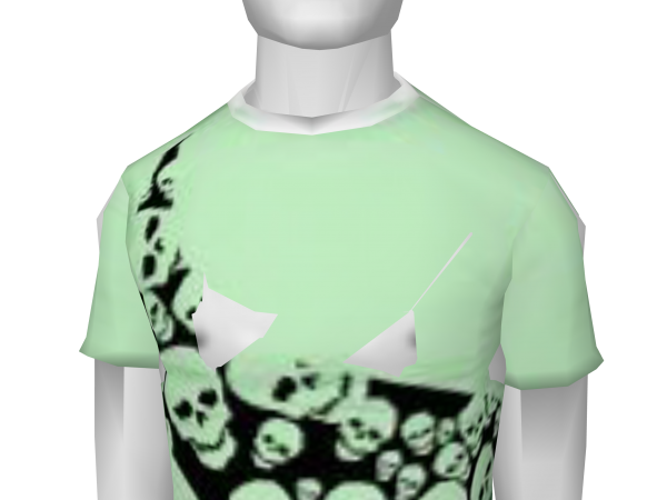 Avatar Fade Green Skull Tee