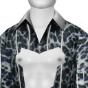 Avatar Grey fleck on Black Button-up Shirt
