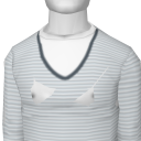 Avatar White and Gray Striped Shirt