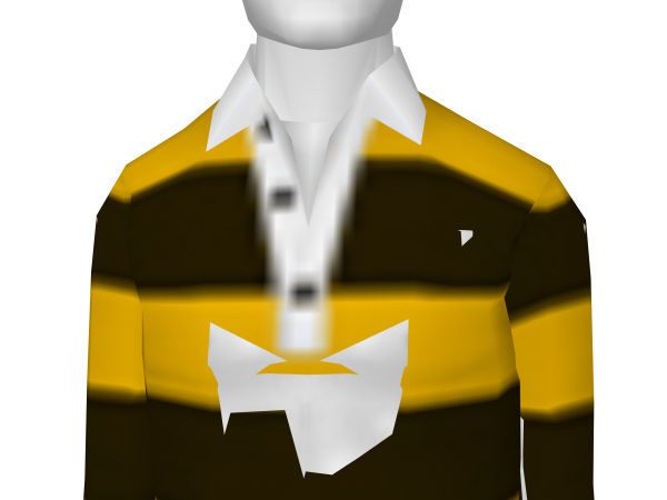 Avatar Yellow Polo Stripe Long Sleeve