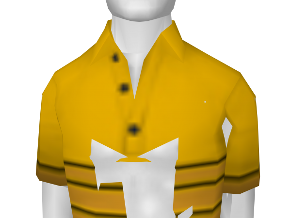 Avatar YellowStripe Tucked ShortSleeve Polo