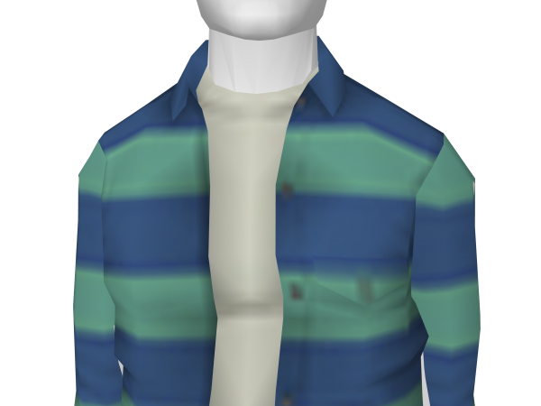 Avatar BlueTeal Loose Stripe Shirt