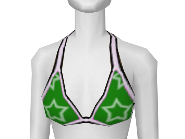 Avatar Green Stars Bikini Top