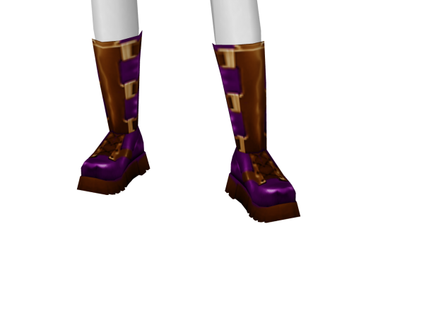 Avatar Grinder bronze and purple boots