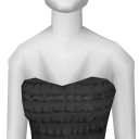 Avatar Belted black strapless dress