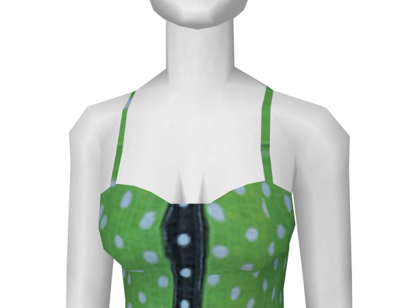 Avatar Green polka dot halter