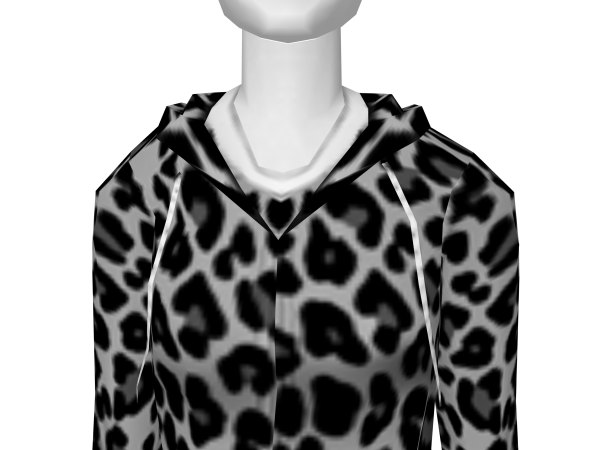 Avatar Gray leopard print hoodie