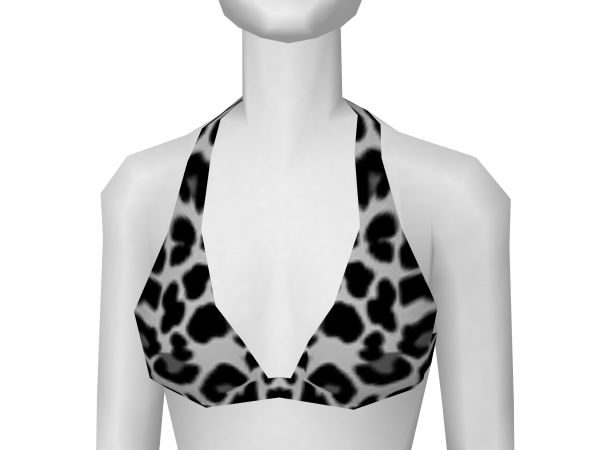 Avatar Gray leopard print bikini top