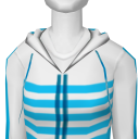 Avatar Sporty striped blue hoodie