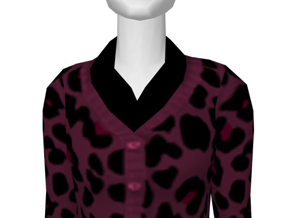 Avatar Pink on pink leopard print prep sweater