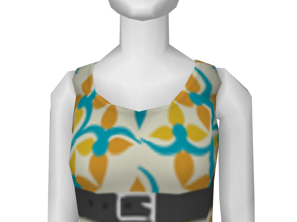 Avatar Summer 70s gray belted tank dress