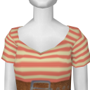 Avatar Glance striped shirt and skirt