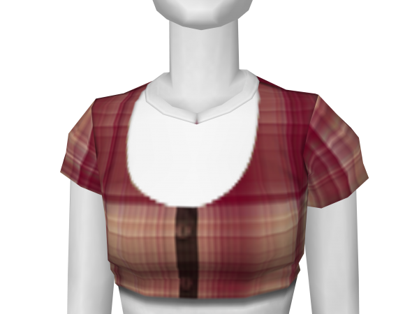 Avatar Cherry plaid shrug top