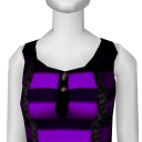 Avatar Black and purple sheer gothic dress