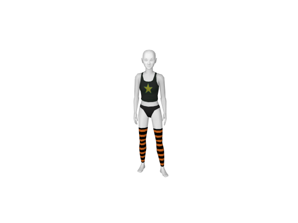 Avatar Orangeblack striped socks