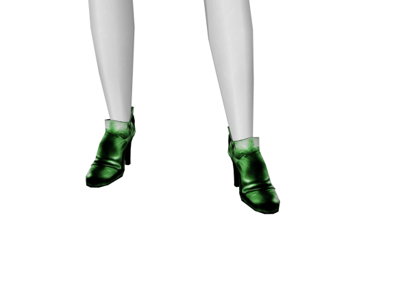 Avatar Green metallic ankle booties