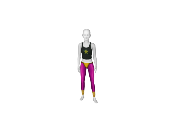 Avatar Jazzercise pink and orange leggings