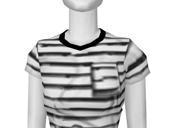 Avatar Ripped striped layered shirt