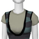 Avatar Monochromatic striped vest tee