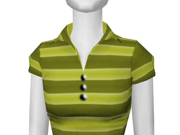 Avatar Pea green duotone striped fitted polo