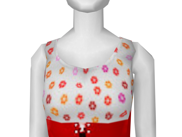 Avatar Red vintage flower dress