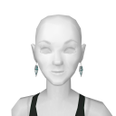 Avatar Teal-plastic diamond earrings