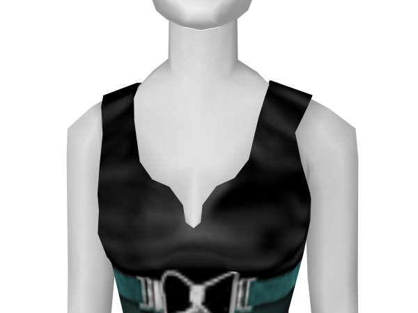 Avatar Get-sexy bustier top in black and blue