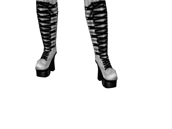 Avatar Black and white lolita boots