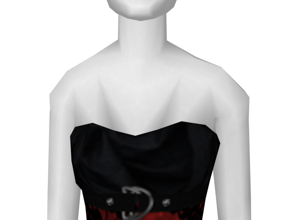 Avatar Red & black floral satin dress