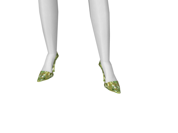 Avatar Green sparkly heels (formalwear submission)