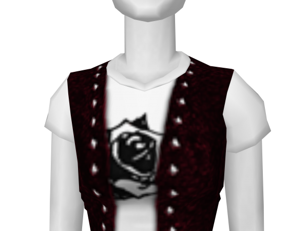 Avatar Studded leather vest (rose tee)