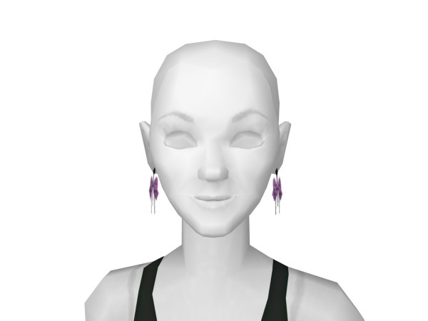 Avatar Pink ribbon earrings