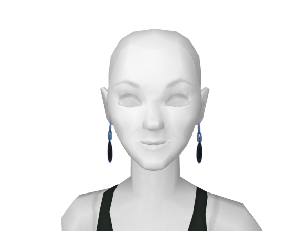 Avatar Black & blue gem earrings