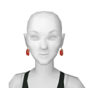 Avatar Red rose earrings