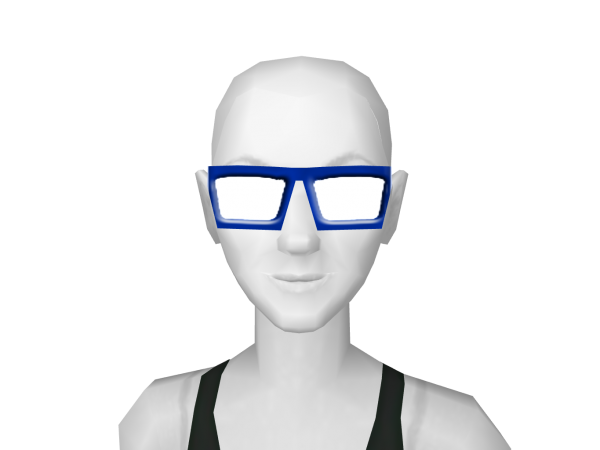 Avatar Blue hipster glasses