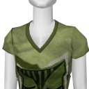 Avatar Green cut out owl v-neck tee