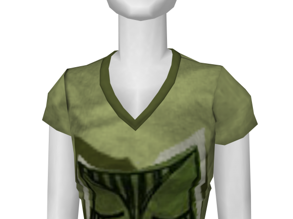 Avatar Green cut out owl v-neck tee