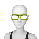 Avatar Lime green hipster glasses