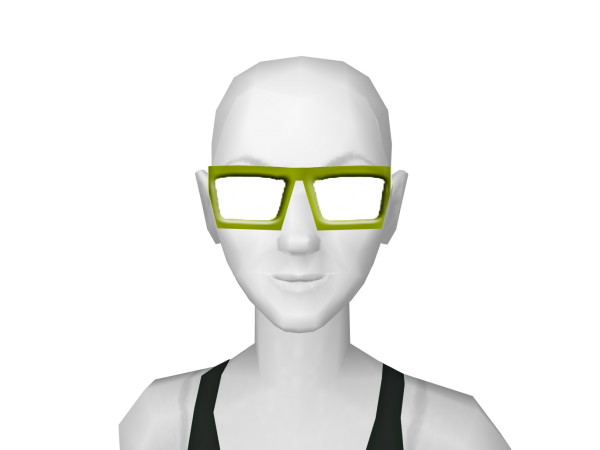 Avatar Lime green hipster glasses