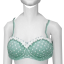 Avatar Mint bandeau style polkadot bikini top