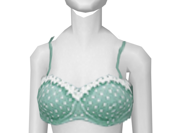 Avatar Mint bandeau style polkadot bikini top