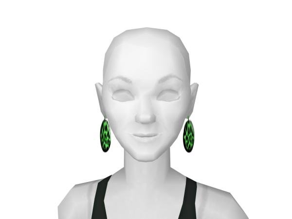 Avatar Lime leopard earrings