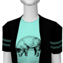 Avatar Sweater with pig tee