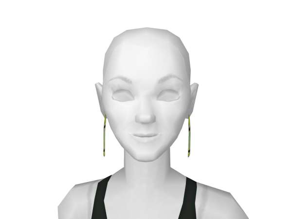 Avatar Lime green crayon earrings