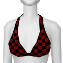 Avatar Checkered bikini top red