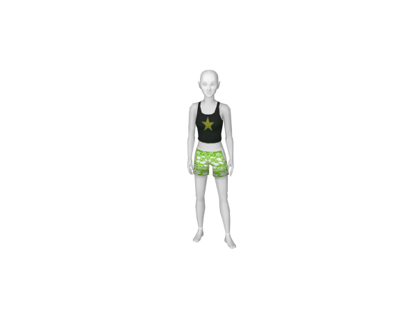 Avatar Surfer girl shorts green