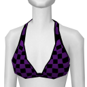 Avatar Checkered bikini top purple